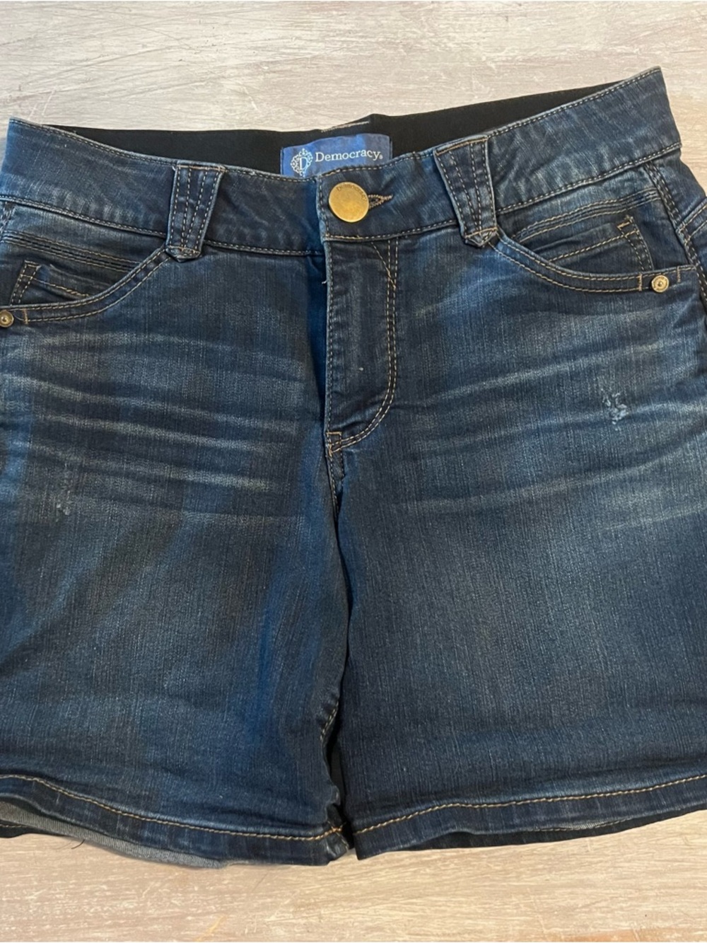 Women’s Democracy “Ab”solution® Core Denim Shorts, dark blue, size 4